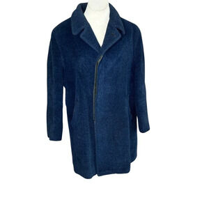 Albert Richard Vintage 40s Men's Blue Mohair Overcoat